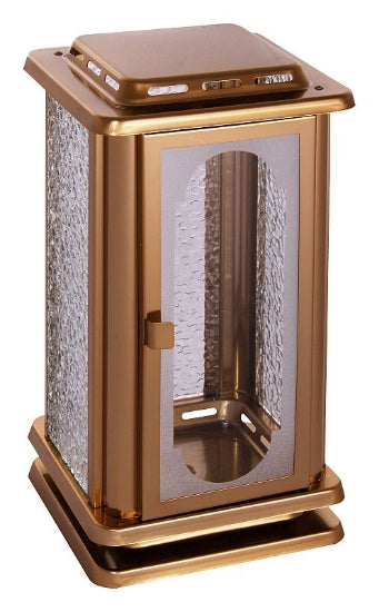 Lampáš štvorhranný rovný bronz